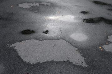 rain on asphalt