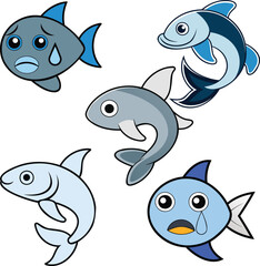 Whiting flat design ,animal vector design