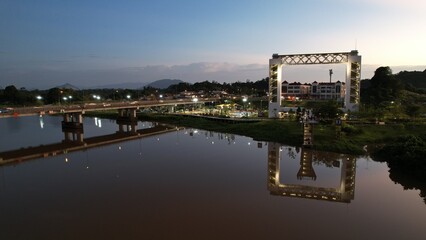 Fototapeta premium Kuching, Malaysia - July 6 2024: The Batu Kawah Riverbank Park