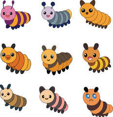 Woolly Bear Caterpillar animal vector design , animal vector design