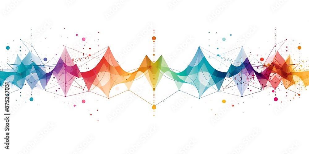 Poster the design includes bold outlines, flat colors, simple shapes, a large triangle shape at one end and