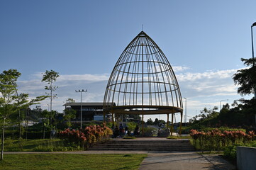 Kuching, Malaysia - July 6 2024: The Batu Kawah Riverbank Park