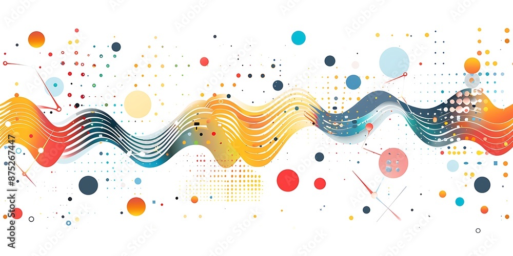 Poster the design includes bold outlines, flat colors, simple shapes, a large triangle shape at one end and