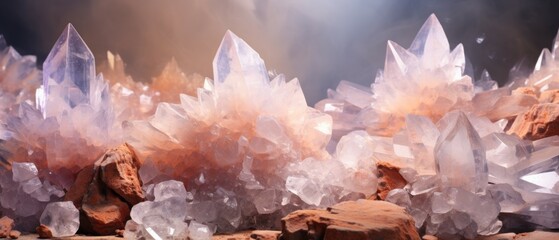 Quartz Material Structure Background - Generative AI