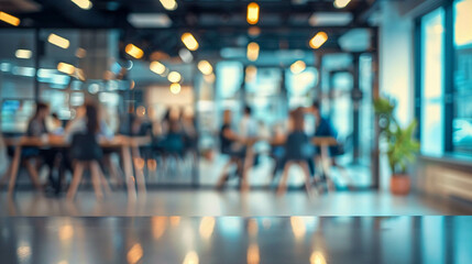 Fototapeta premium Blurred modern office for background.