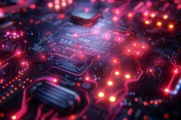 Abstract futuristic electronic circuit technology background