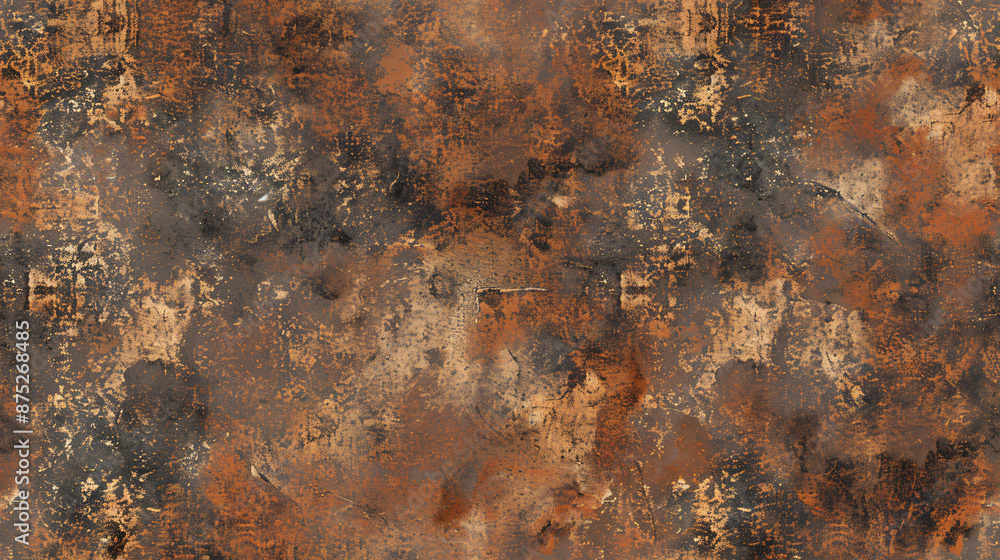 Poster corroded and oxidized rusty metal texture, perfect for background use