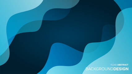 Abstract colorful blue fluid dynamic dark background