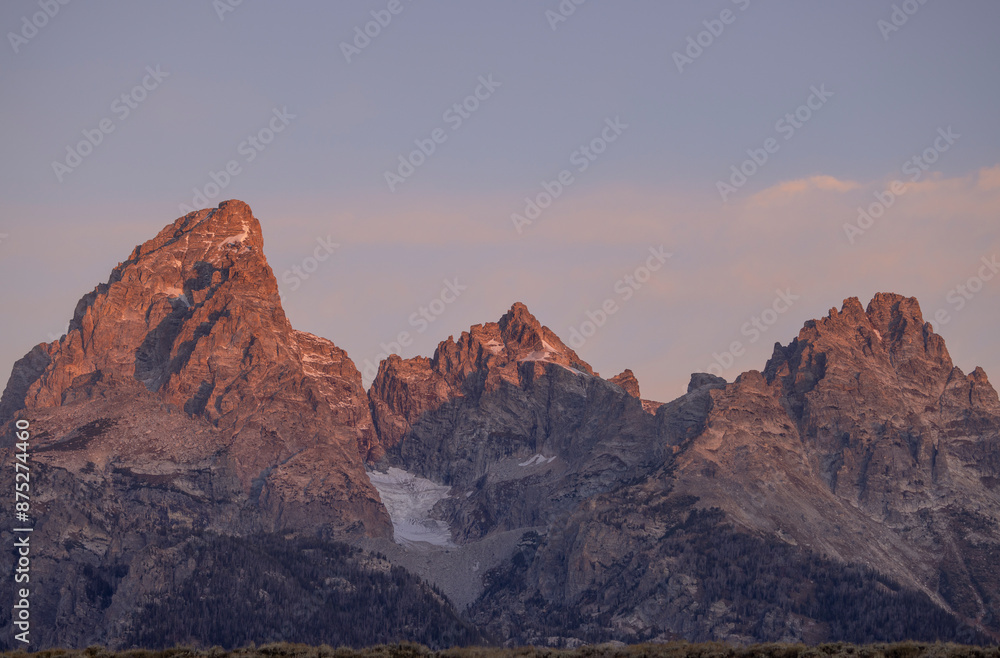 Poster Scenic Autumn Landscape in Grand Teton National Park Wyoming