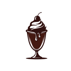 Chocolate cake vector illustration
