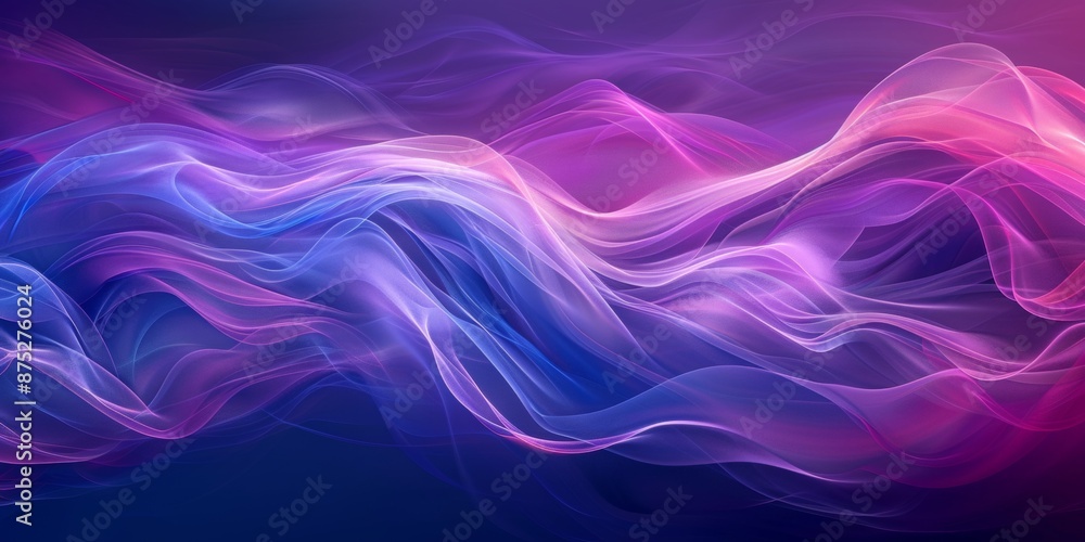Aufkleber abstract background with colorful light rays and glowing digital elements