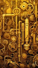 Brass Material Structure Background - Generative AI