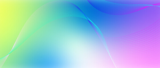 Colorful Abstract Rainbow Background with Lines and Waves