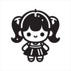 A doll vector art illustration