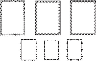 Decorative set of Rectangle Frames, Vector decorative frames, Rectangle Frames design set.  