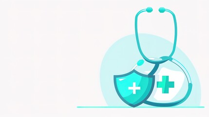 white background flat illustration of a medical icon