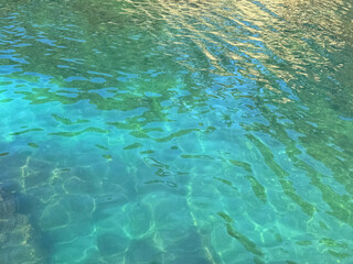Sea beautiful blue turquoise clear surface