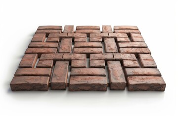 A detailed illustration of a basket-weave patterned brown clay brick paving, perfect for architectural designs and outdoor spaces. The image showcases a realistic texture and color of the bricks.