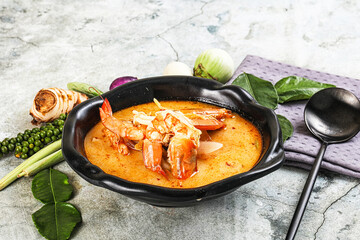 Tom Yum soup with prawn