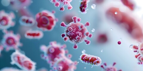 Abstract Interpretation of Mycobacterium tuberculosis' Symbolic Impact on Society. Concept Medical Illustrations, Microbiology Art, Symbolism in Science, Disease Awareness