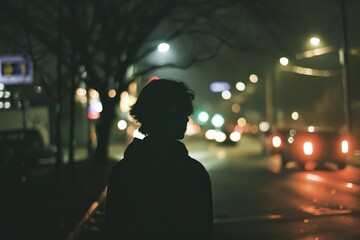 Mental Health, coping mechanisms, disposable camera, fixed focus lens, nighttime, candid snapshots, disposable film, authentic, urban street lighting