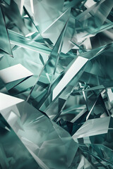 Abstract emrald crystal background.