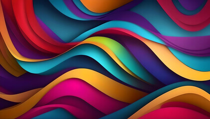 Fototapeta premium Premium colorful abstract background with dynamic shadows creates a vibrant visual feast. 