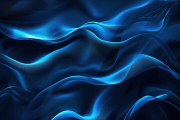 Fototapeta premium Abstract blue background with glowing waves and flowing lines, creating an elegant and modern design element for various applications