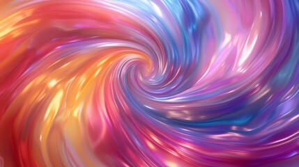 Abstract swirling pattern of vibrant pink, orange, and blue hues creating a mesmerizing vortex.