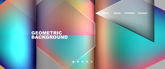Fototapeta premium Gradient triangle geometric minimal wallpaper
