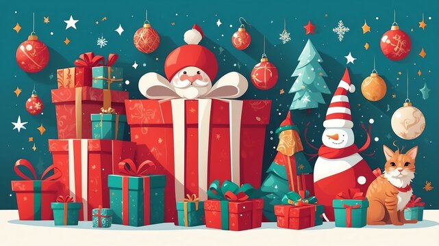 holiday extravaganza flat banner theme