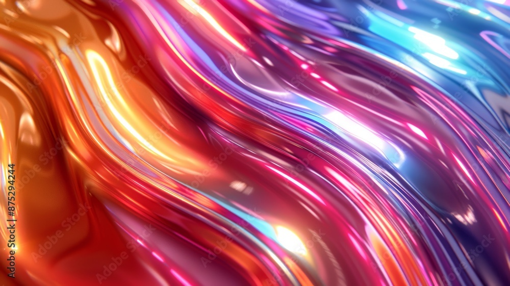 Poster abstract colorful liquid background with vibrant hues and flowing patterns. perfect for modern desig