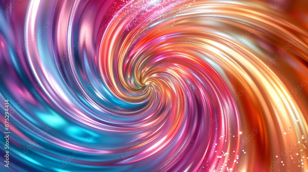 Poster abstract swirl of vibrant colors, creating a mesmerizing and dynamic pattern.