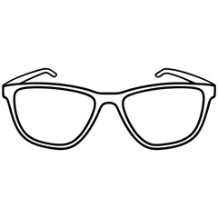 Fototapeta premium glasses outline coloring book page line art illustration digital drawing