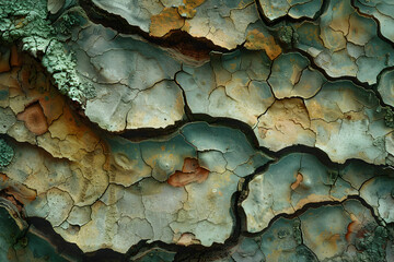 Abstract 3D Nature's Patterns created using the veins of a leaf or the texture of bark