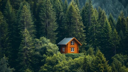 Cozy Cabin Nestled in Lush Forest Retreat for Peaceful Getaway