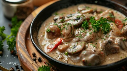 French cuisine. Fricassee made from veal kidneys. 