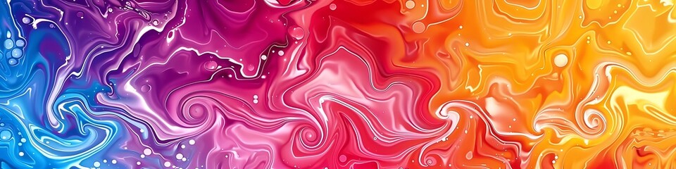 Colorful and dynamic marbling art background with swirling and splashing colors, intricate patterns.