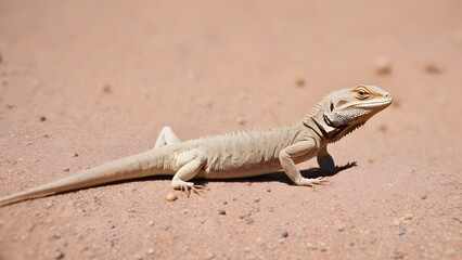 A lizard in a desert