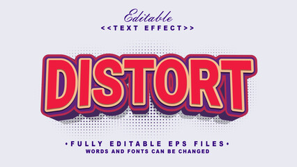 Obraz premium editable distort text effect.typhography logo