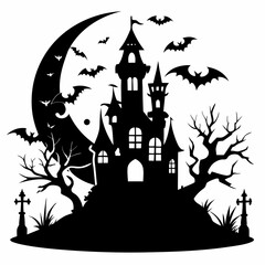 gothic antique halloween black vector silhouette