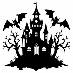 gothic antique halloween black vector silhouette