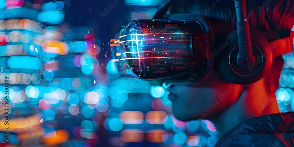Poster enhancing cybersecurity through advanced technology and imagery explorers of the digital realm. conc