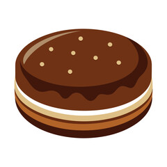 Chocolate cake vector illustration
