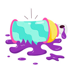 A pop art style of paint spill 

