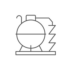 Gas industry equipment line icon