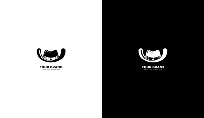 Cowboy hat logo. Hat icon. Creative design, graphic vector illustration