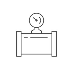 Pipe with manometer line icon