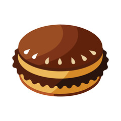 Chocolate cake vector illustration
