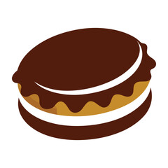 Chocolate cake vector illustration
